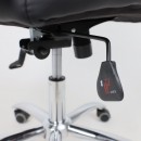 Кресло поворотное KING A, натуральная кожа, черный